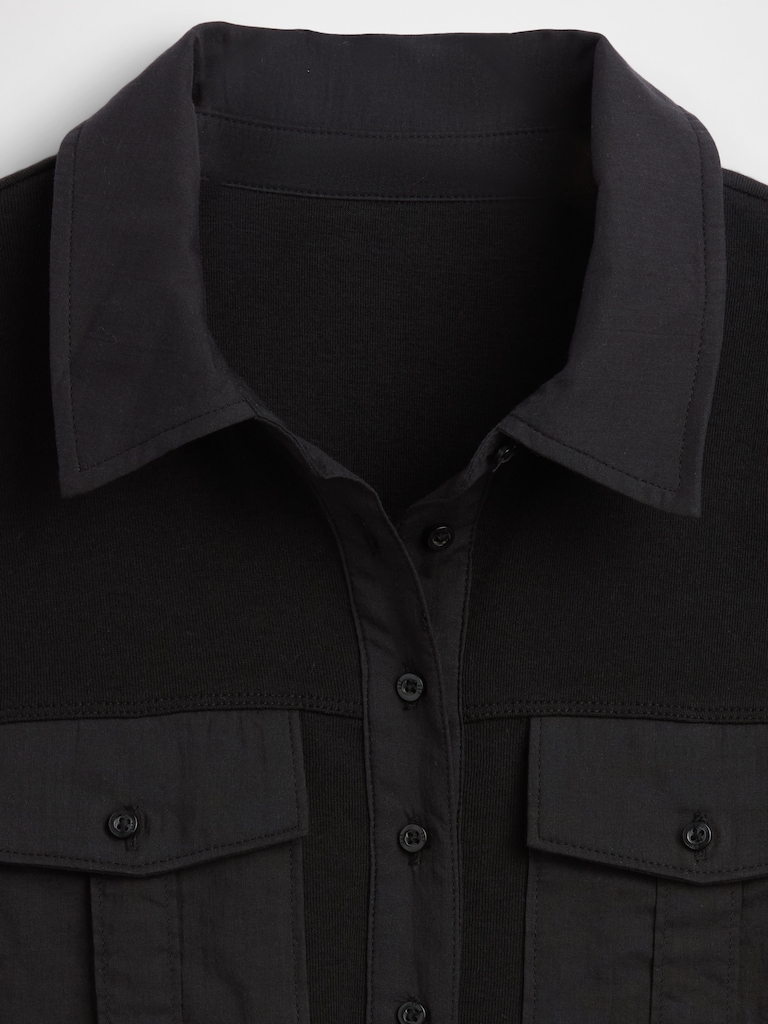 Modern Elbow-Sleeve Utility T-Shirt