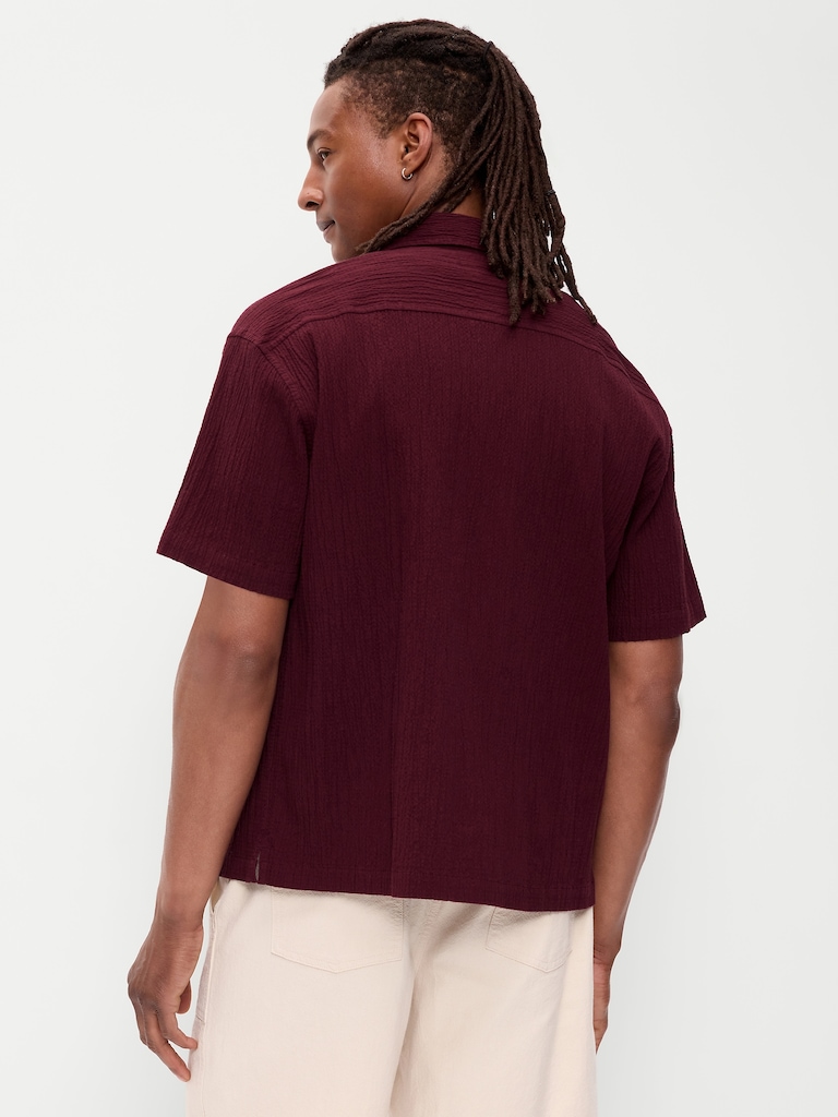 Loose Fit Textured Shirt
