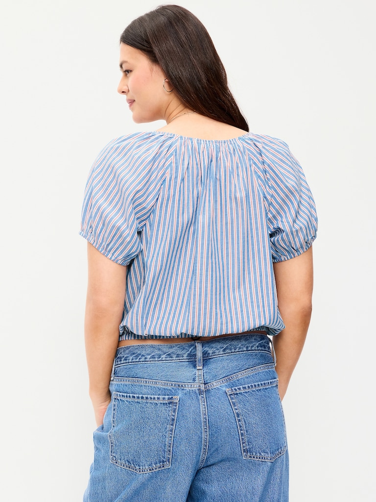 Short-Sleeve Bubble Top