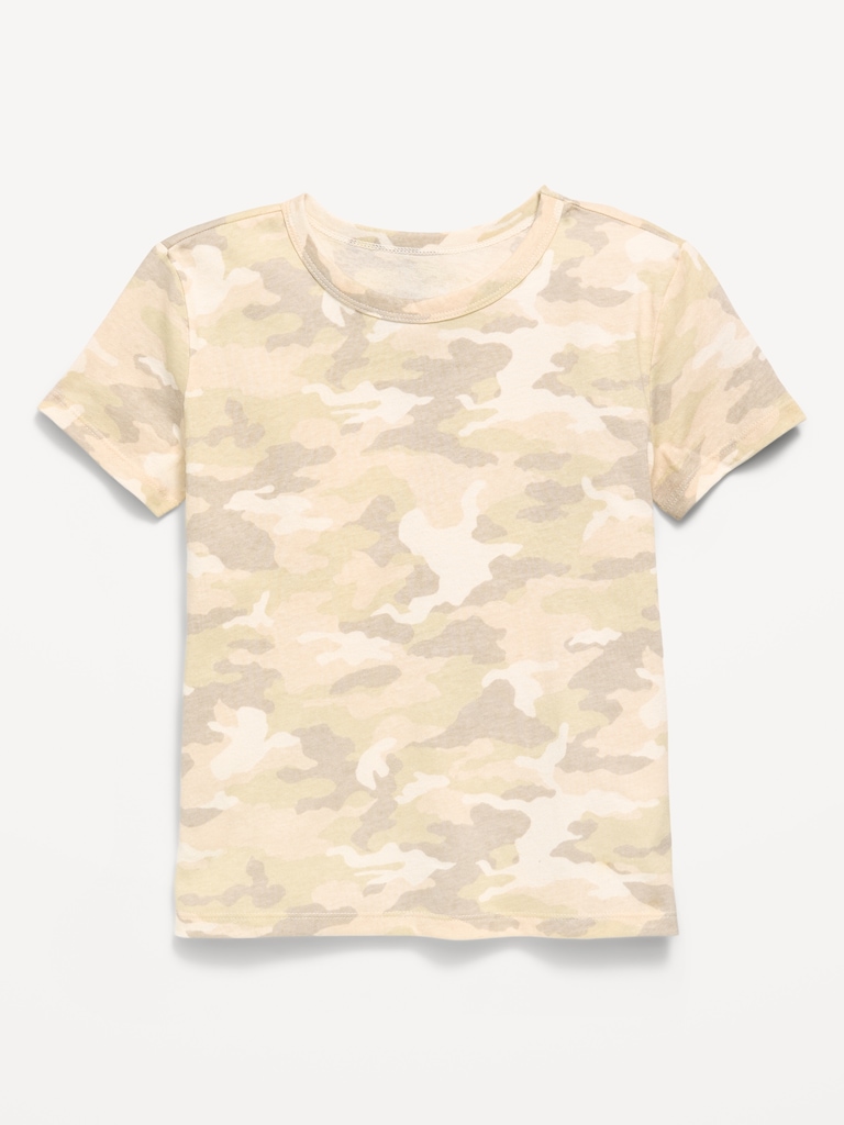 T-shirt ultra-doux à manches courtes à motif pour fille