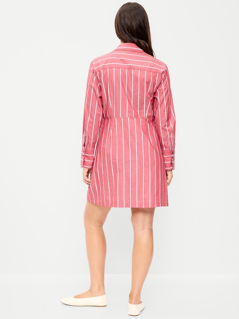 Wrap Mini Shirt Dress