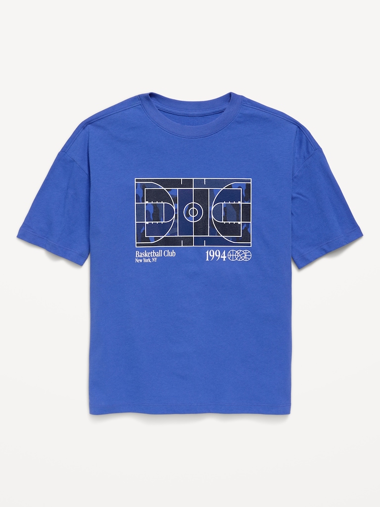 Oversized Short-Sleeve Graphic T-Shirt for Boys