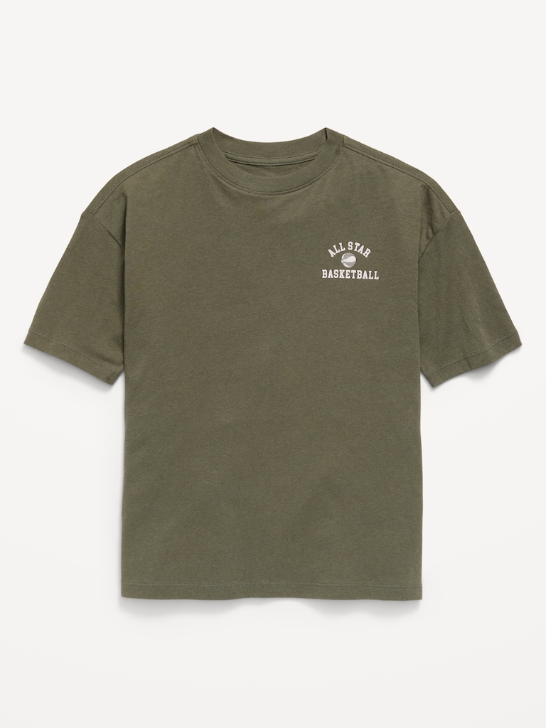 Oversized Short-Sleeve Graphic T-Shirt for Boys