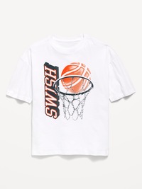 Oversized Short-Sleeve Graphic T-Shirt for Boys
