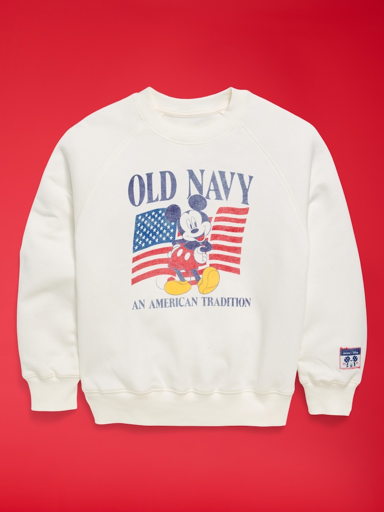 Old Navy x Disney Mickey Mouse Oversized Gender-Neutral Crew-Neck Sweatshirt for Kids