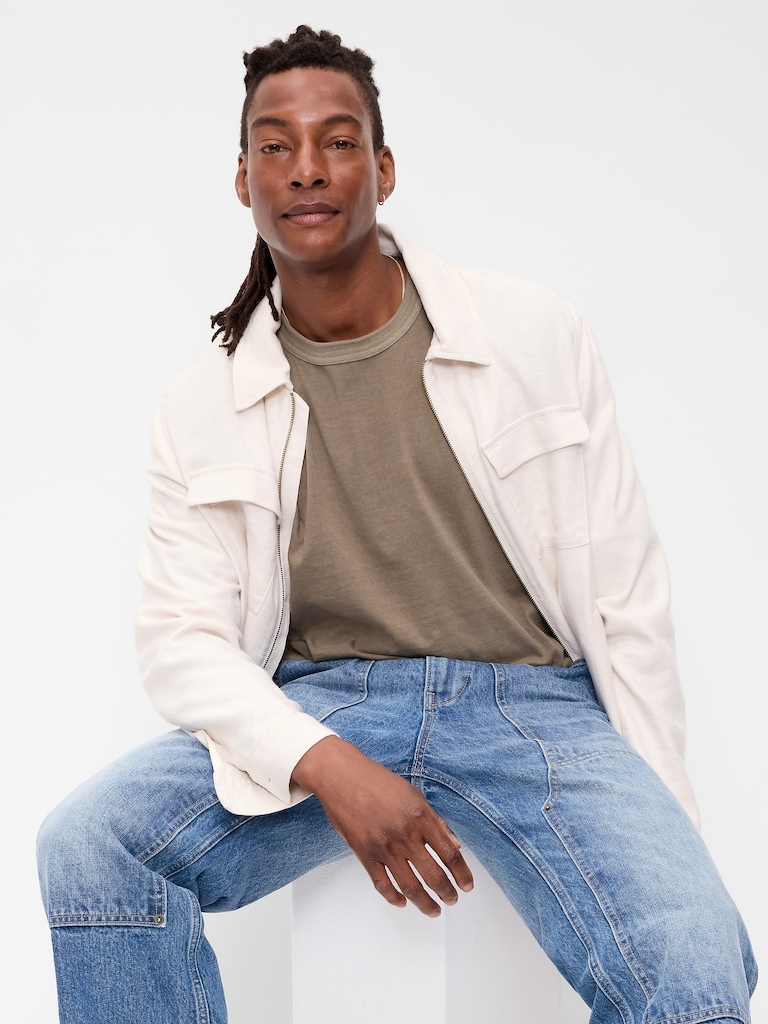 Garment-Dyed Heavyweight Cropped T-Shirt
