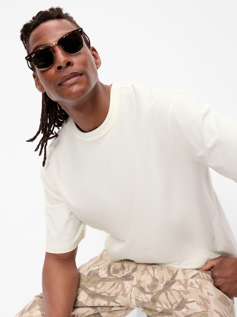 Garment-Dyed Heavyweight Cropped T-Shirt
