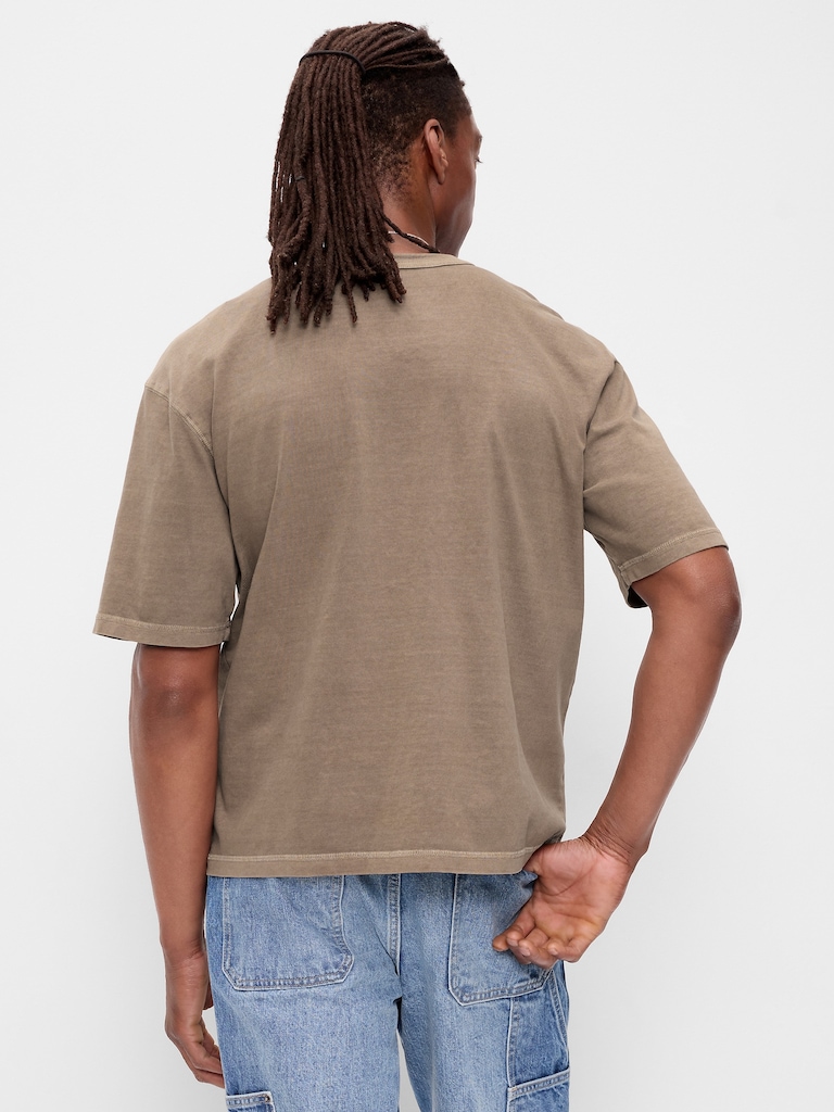 Garment-Dyed Heavyweight Cropped T-Shirt