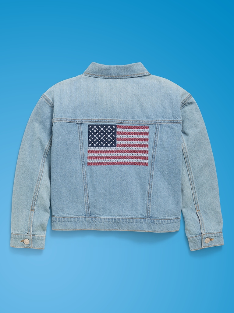 Old Navy x Disney Mickey Mouse Gender-Neutral Denim Trucker Jacket for Kids