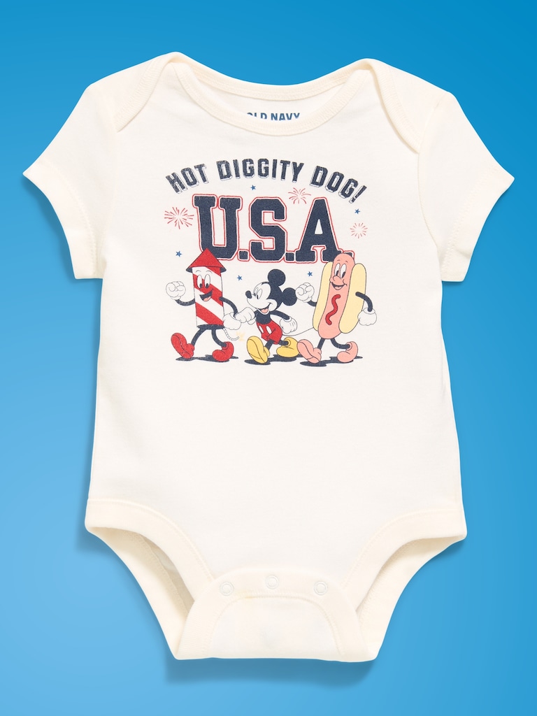 Old Navy x Disney Mickey Mouse Short-Sleeve Unisex Graphic Bodysuit for Baby