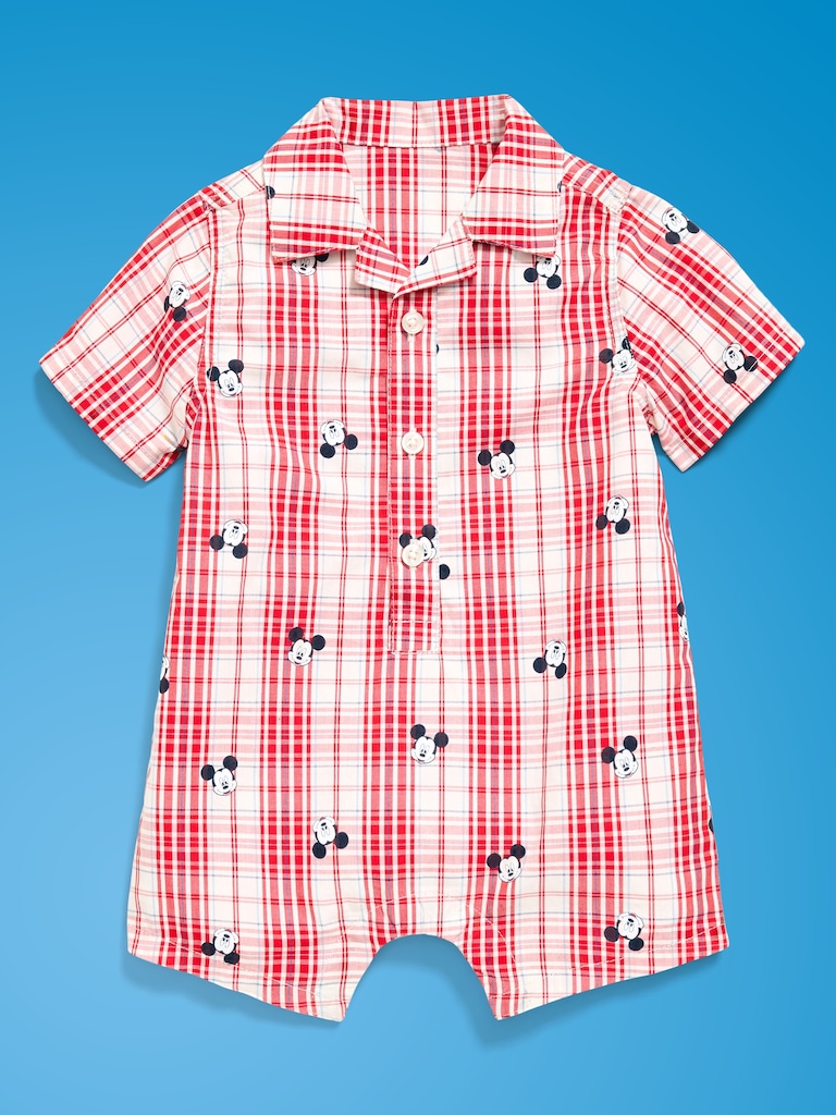 Old Navy x Disney Mickey Mouse Collared One-Piece Romper for Baby
