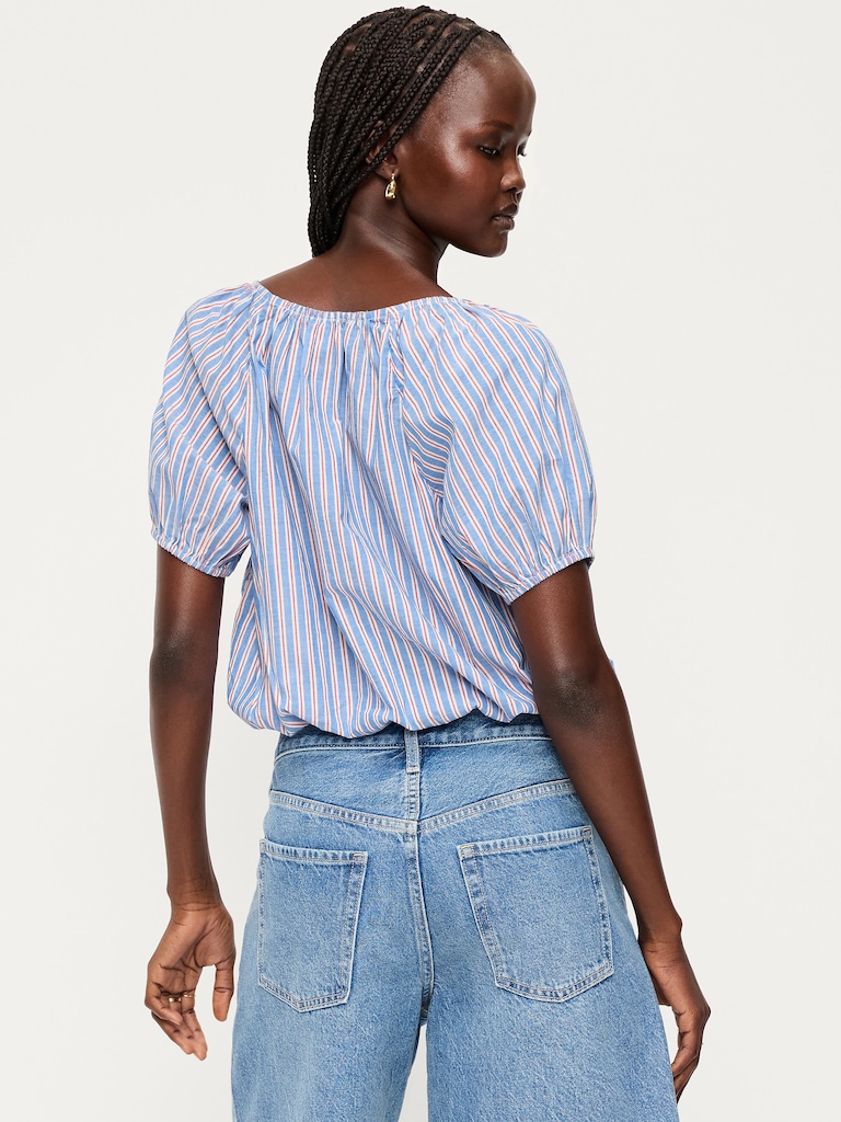 Short-Sleeve Bubble Top