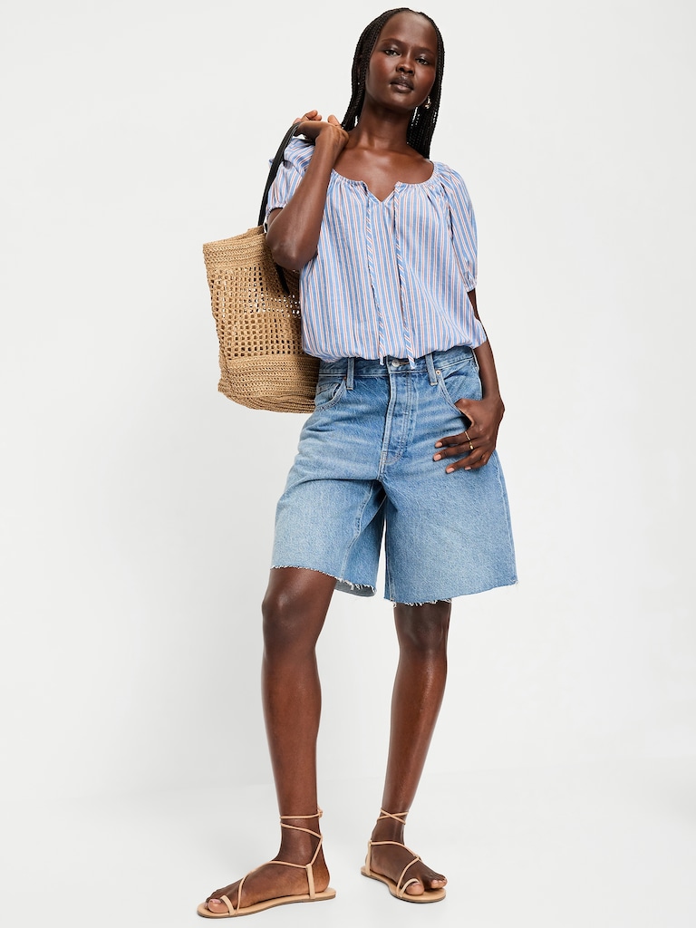 Short-Sleeve Bubble Top