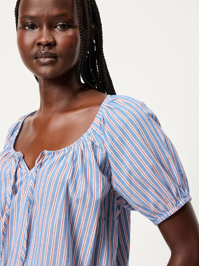 Short-Sleeve Bubble Top