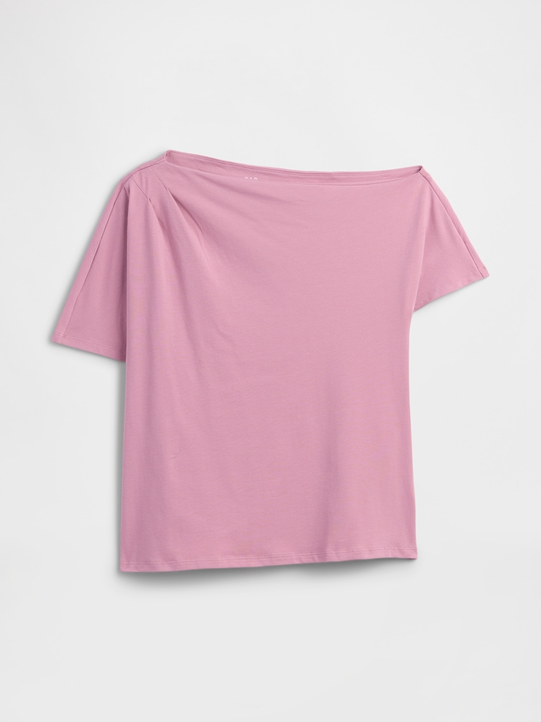 Stretch Jersey One-Shoulder Top