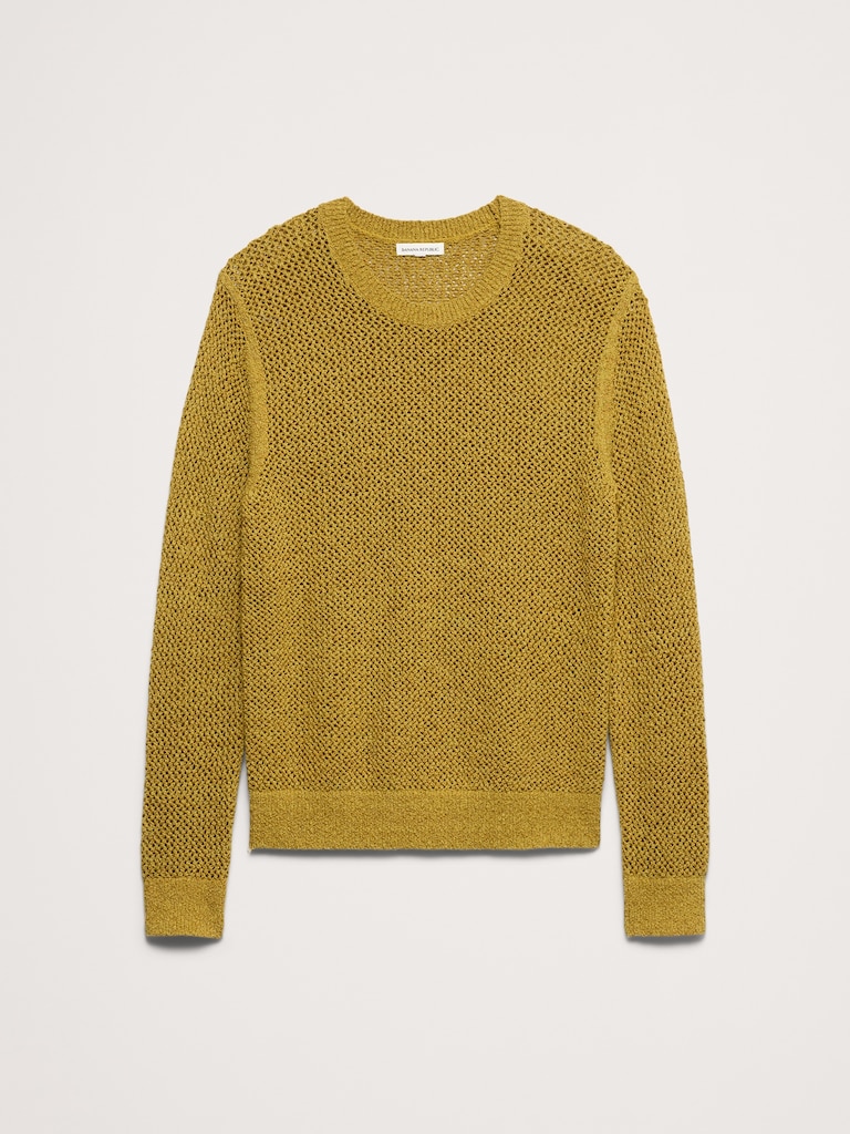 Bouclé Cotton-Blend Crew-Neck Sweater