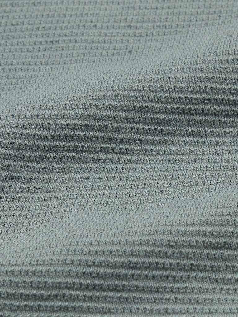 Mesh Johnny-Collar Polo