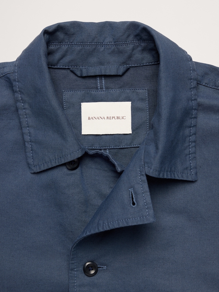 Italian Linen-Cotton Shirt Jacket