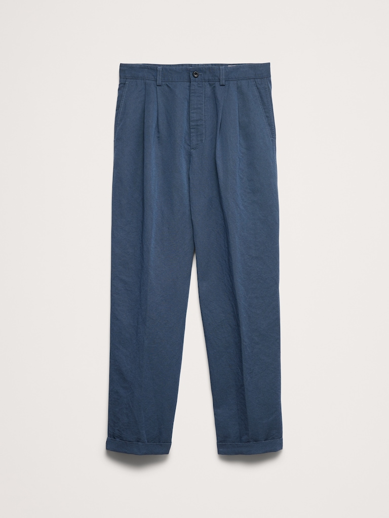 Archive Reissue Pleated Italian Linen-Cotton Pant
