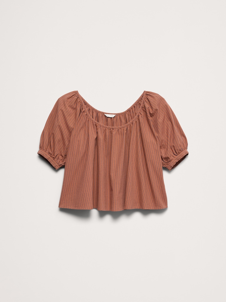 Breezy Cotton Scoop-Neck Top