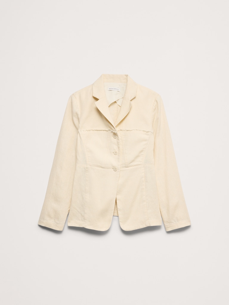 Fringe Linen Blazer