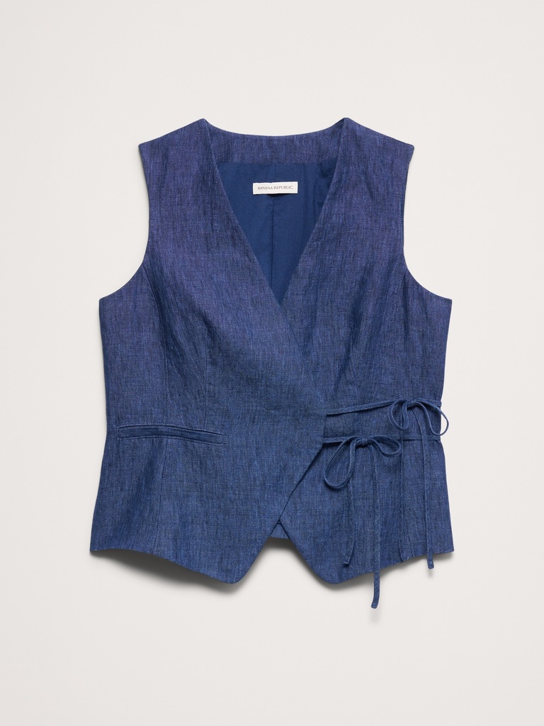 Linen Wrap Vest
