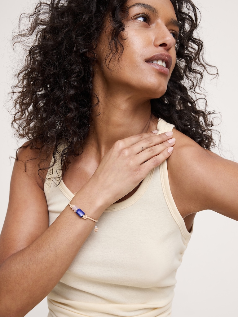 Lapis Cord Bracelet