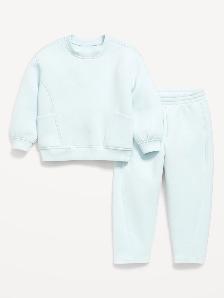 Bounce Fleece Crew-Neck and Sweatpants Set for Toddler Girls