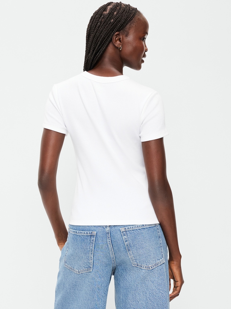 T-shirt moulant à imprimé