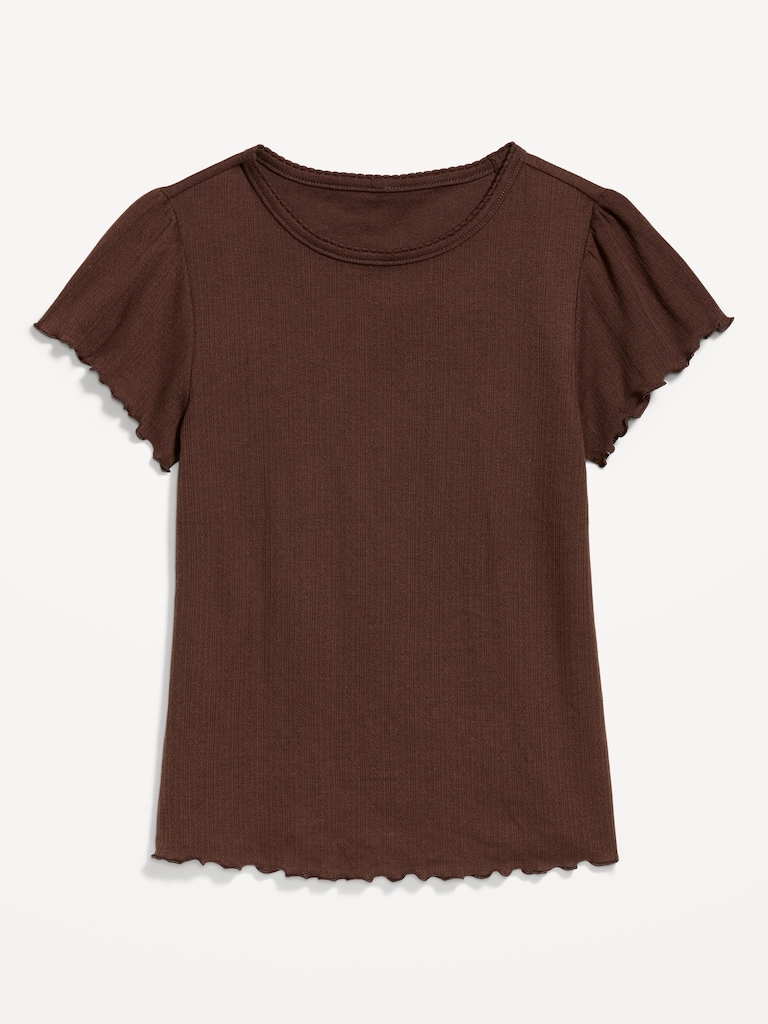 Lettuce-Edge Pointelle Top