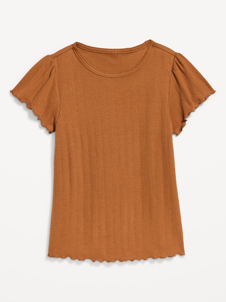 Lettuce-Edge Pointelle Top