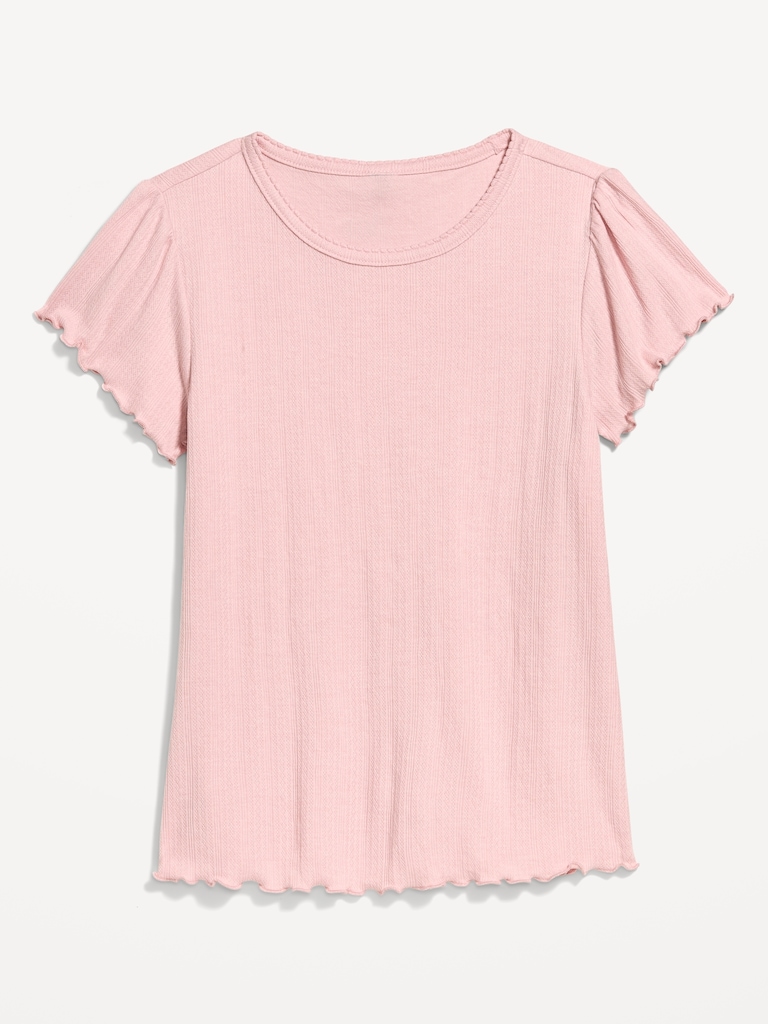Lettuce-Edge Pointelle Top