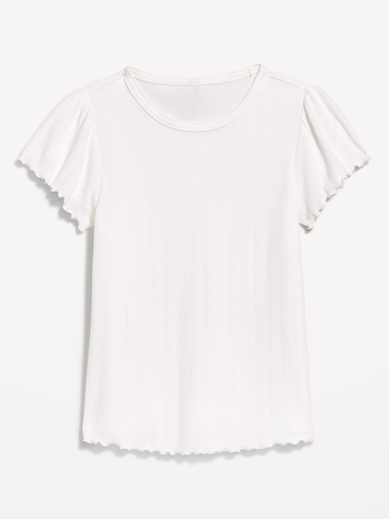 Lettuce-Edge Pointelle Top