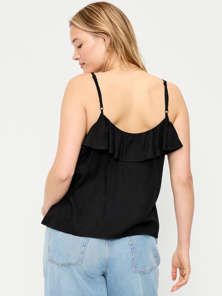 Ruffle-Front Tank Top