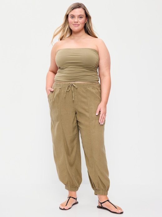 Mid Mid-Rise Linen-Blend Cinched-Ankle Pants on clearance at Old Navy — 67% off