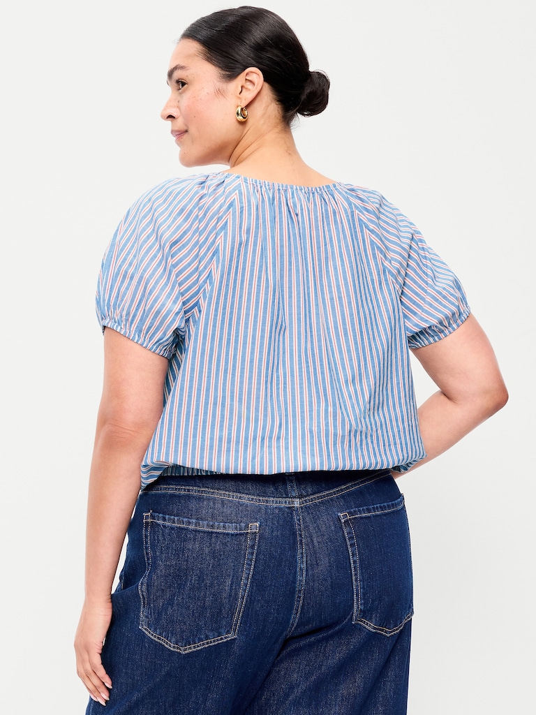Short-Sleeve Bubble Top