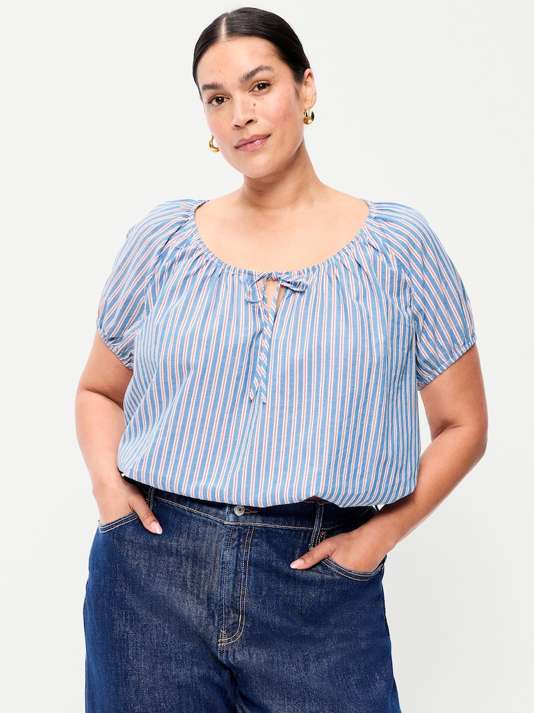 Short-Sleeve Bubble Top