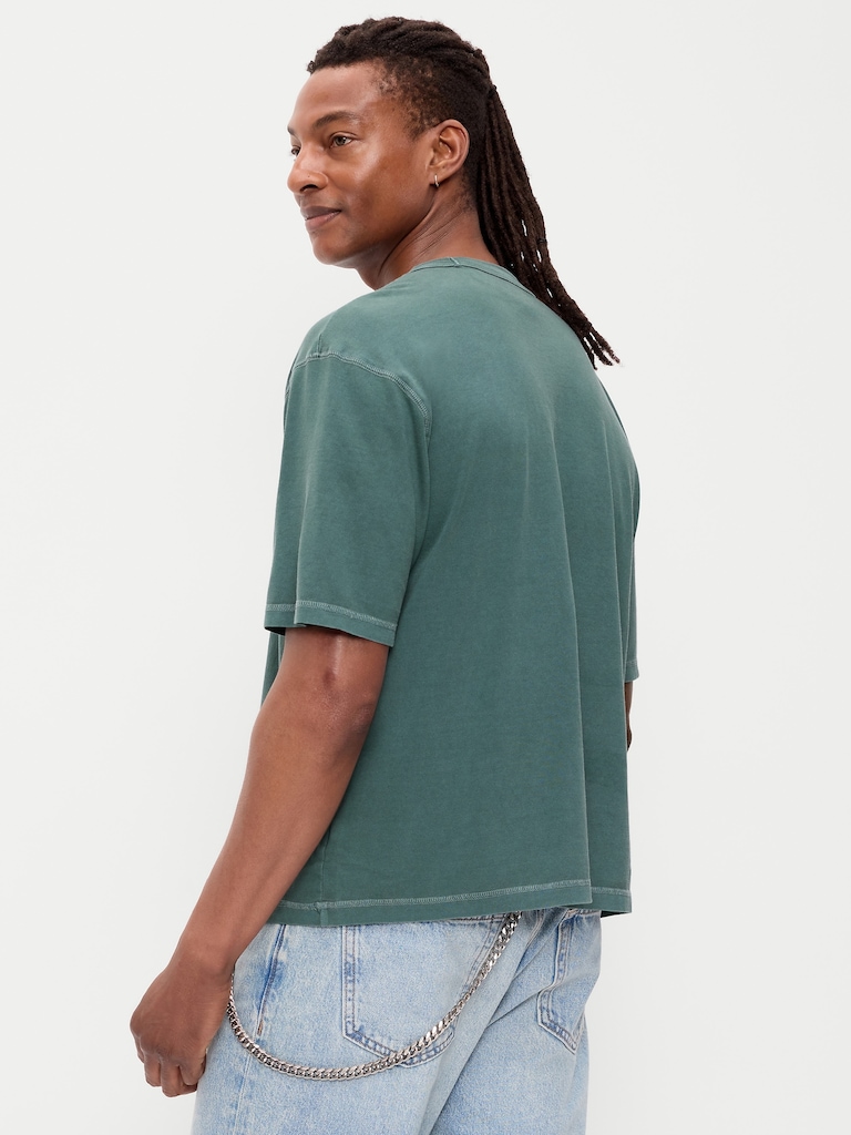 Garment-Dyed Heavyweight Cropped T-Shirt