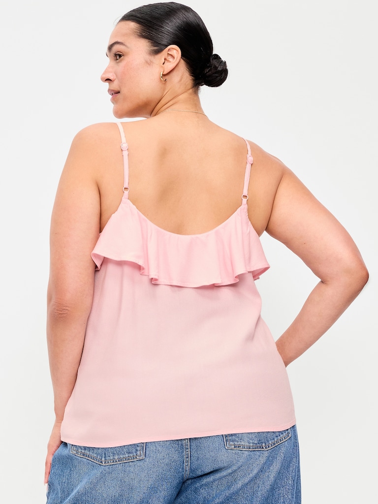Sleeveless Ruffle Tank Top