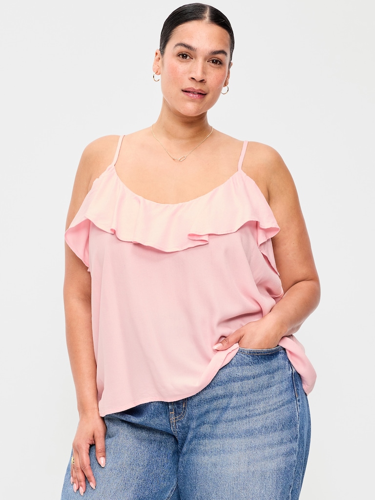 Sleeveless Ruffle Tank Top