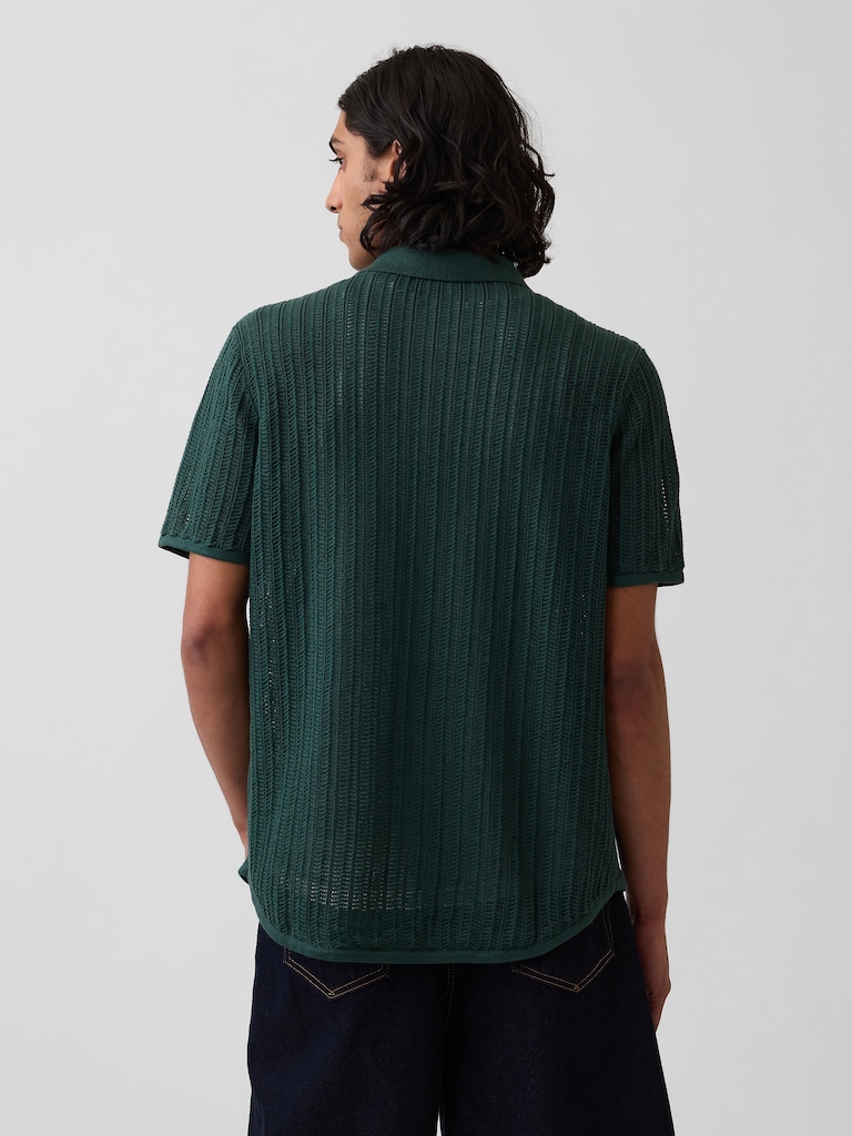 Textured Relaxed Sweater Shirt
