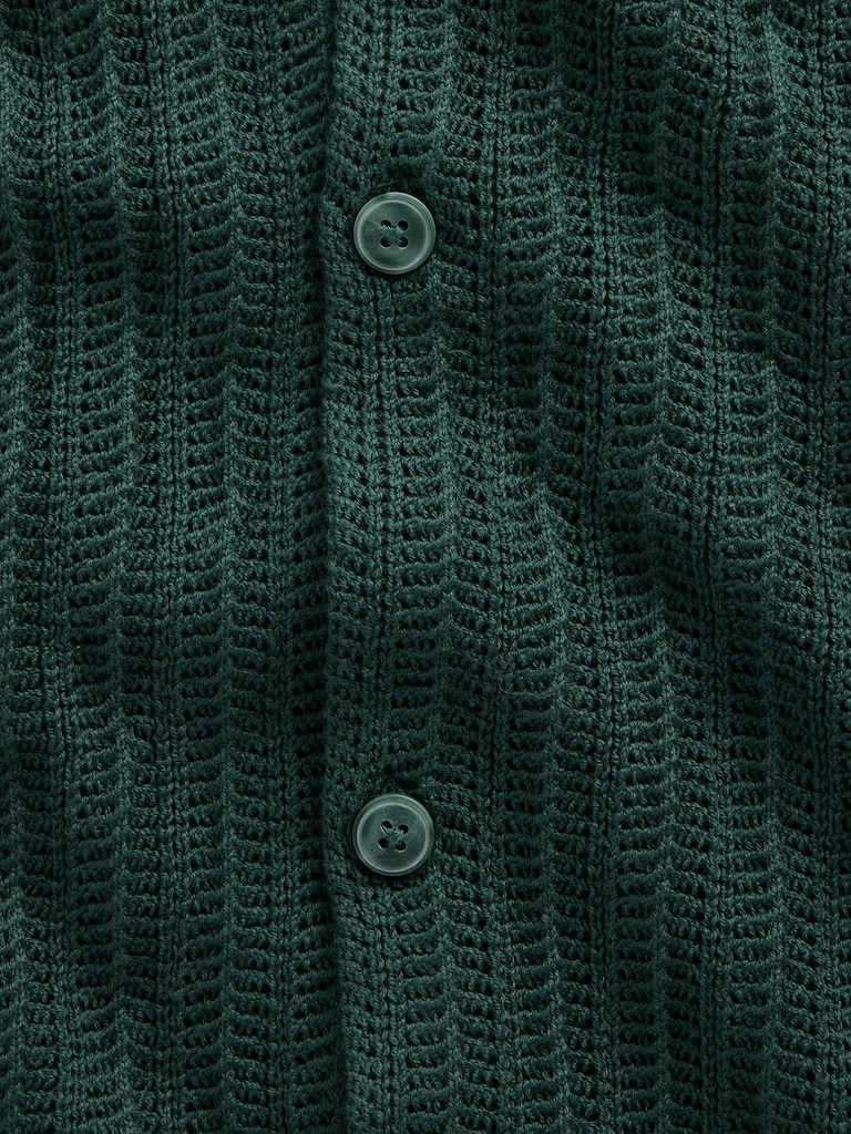 Textured Relaxed Sweater Shirt