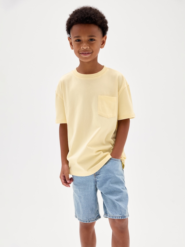 Kids Everyday Soft Stripe Pocket T-Shirt