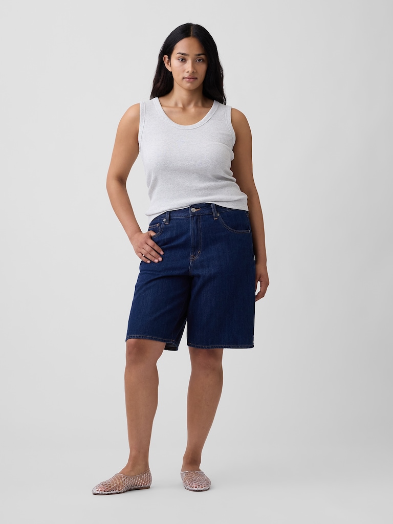 11" Low Slung SuperSoft Longline Denim Shorts