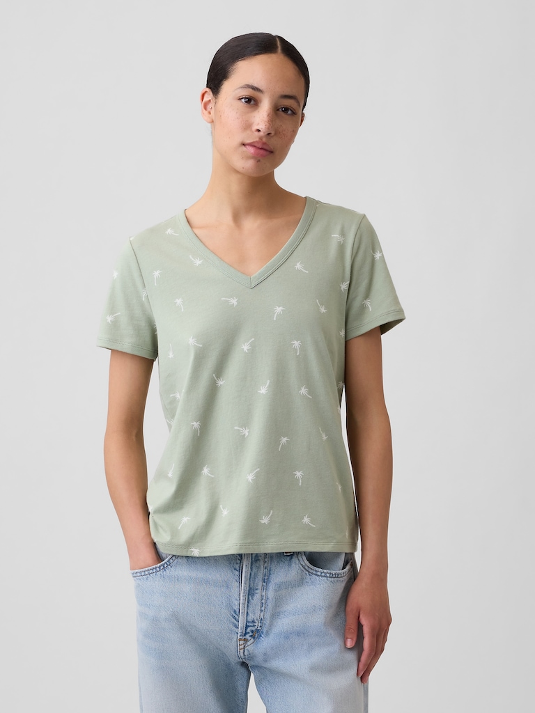 Favorite Print V-Neck T-Shirt