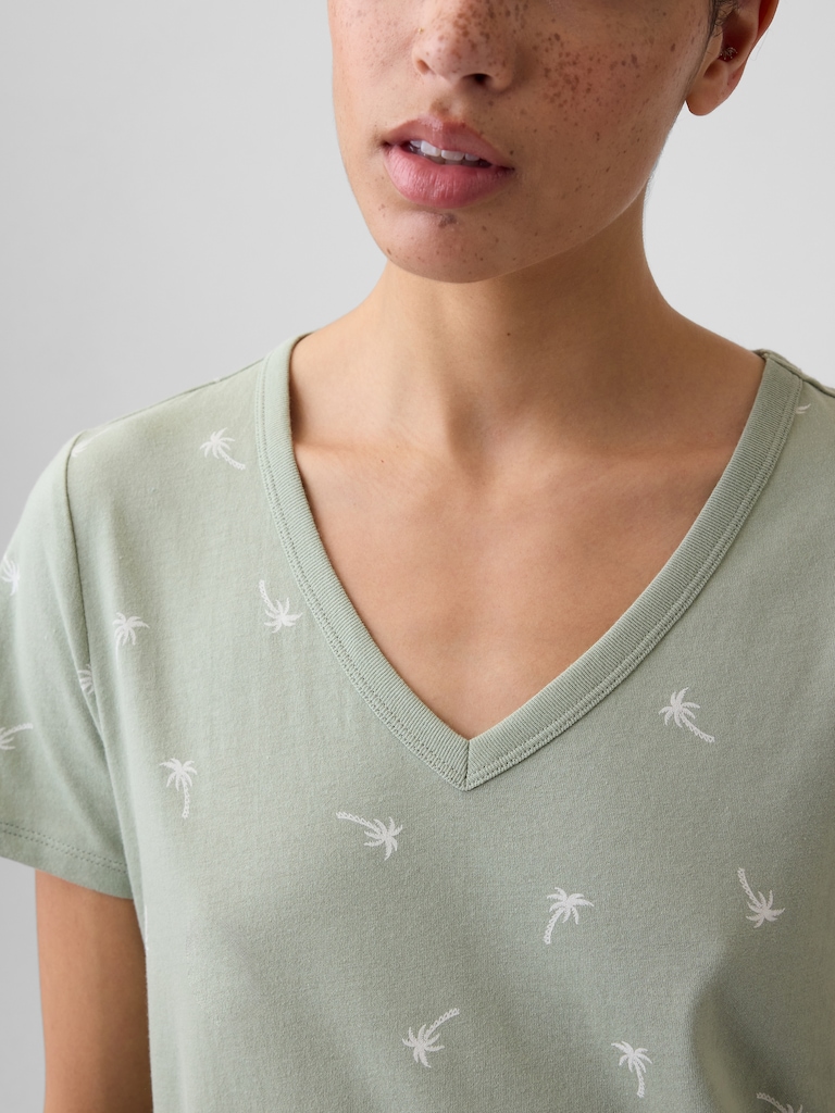 Favorite Print V-Neck T-Shirt