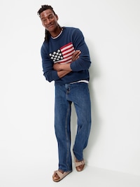Crew-Neck Flag Sweater