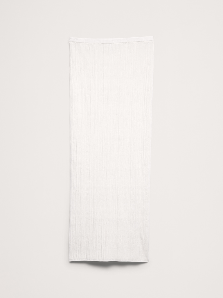 Jupe longue en tricot froissé