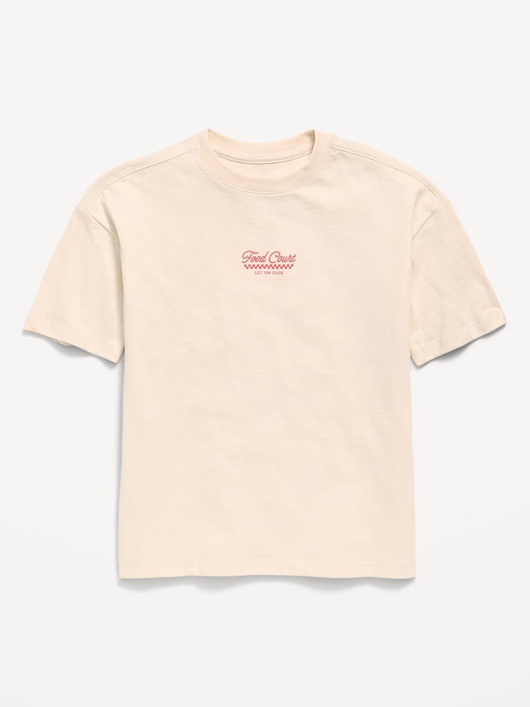 Oversized Short-Sleeve Graphic T-Shirt for Boys