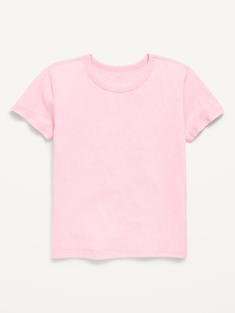 T-shirt ultra-doux à manches courtes à motif pour fille